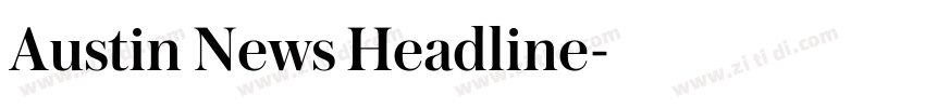 Austin News Headline字体转换